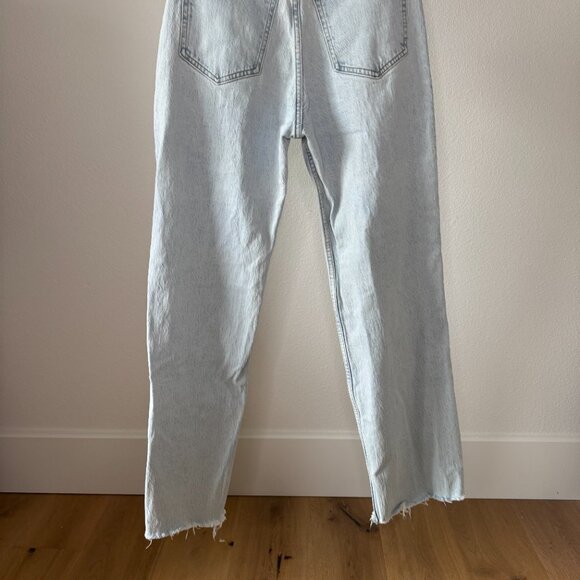 Abercrombie & Fitch 90s Mid Rise Straight Jeans | Light Wash Thick Denim 27 / 4R - Picture 11 of 12